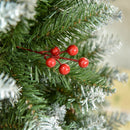 Albero di Natale Artificiale Innevato 150 cm 408 Rami con Pigne Verde