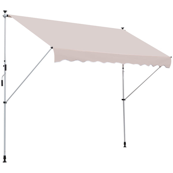 Beige Freistehende Rollmarkise 3x1,5m sconto