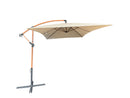 Ombrellone da Giardino Rettangolare con Base 300x200x250 cm in Acciaio e Poliestere Beige 