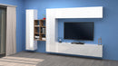 Parete Attrezzata Soggiorno 320x30x180 cm Maruska n°20 Bianco Lucido