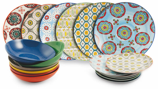 sconto Tafelservice 18 Teile aus Porzellan und Steinzeug Villa d'Este Home Tivoli Bazar