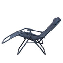Sedia Gran RelaxImbottita Reclinabile E Richiudibile 65x90x110 cm in Acciaio PVC e Poliestere Blu Rio Plus      