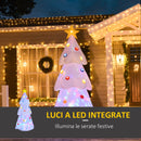 Albero di Natale Gonfiabile H245 cm con Luci LED Bianco
