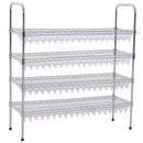 Scarpiera in Metallo con 4 Ripiani Regolabili 75x25x87 cm 