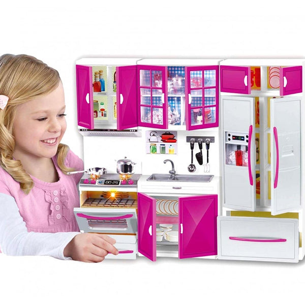 prezzo Cucina per Bambole Giocattolo Bambini con Forno Luci Suoni e Accessori Gioco