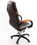 Sedia Poltrona Presidenziale da Gaming Ufficio in Similpelle Bozzini Sport Racing Arancione