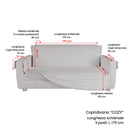 Copridivano Trapuntato in Microfibra Grigio Chiaro Varie Misure