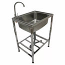 Lavandino da Campeggio Portatile 60x45x79 cm in Acciaio Inox
