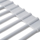 Scolapiatti in Acciaio e Silicone Flessibile Plastica Grigia Acciaio e Tecnoplastica Emuca