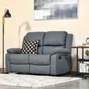 Divano 2 Posti 141,5x95x94,5 cm in Tessuto Grigio