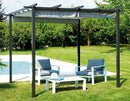 Pergola da Giardino in Alluminio 3X3m Vorghini Chains Antracite e Grigia