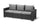 3-Sitzer Gartensofa 198 x 68 x 71,5 cm aus Harz Keter California Anthrazit