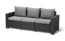 Divano 3 Posti da Giardino 198x68x71,5 cm in Resina Keter California Antracite