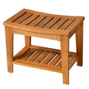 Sgabello Panchina da Bagno e Doccia in Legno di Acacia 53x35x43 cm 