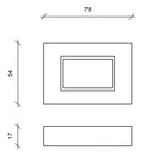 Camino a Bioetanolo da Parete 78x17x54 cm Grigio