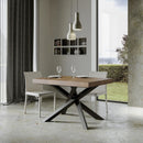 Tavolo Allungabile 120/380x90 cm Volantis Premium Noce Gambe Antracite      