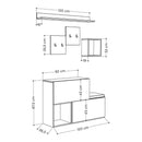Mobile Ingresso con Scarpiera e Appendiabiti 120x36,5x87,5 cm in MDF Holdon Tortora Dark Coffee