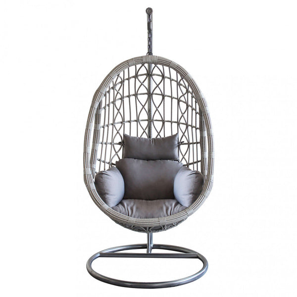 sconto Capraia-Schaukel 195 x 93 x 122 cm in Grey Steel