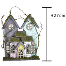 Set 2 Villaggio Legno 22 H 27 cm