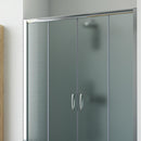 Porta Parete Doccia 2 Ante Scorrevoli In Cristallo Opaco 6 mm H200 Fosterberg Randers Varie Misure