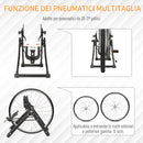 Cavalletto Pieghevole per Manutenzione Ruote Bici da 20-29' 58x28.5x43 cm Nero