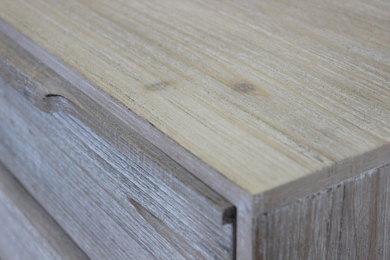 Mobiletto 3 Cassetti con Gambe in Legno 40x36x64 h cm in Legno di paulownia Tortora