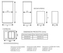 Cestino Gettacarte Posacenere 30,6x60x24,5 cm in Metallo Nero Opaco 17L per Interno Esterno