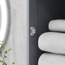 Mobile a Colonna da Bagno 40x27x171,5cm in MDF Grigio  