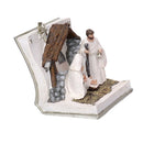 Natività resina libro bianco cm 12x10xh10