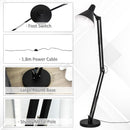 Lampada da Terra con Paralume E27 63x31,5x91-182 cm in Metallo  Nera