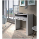 Scrivania Consolle Allungabile 2 Cassetti 98,5x36x87,5 cm in Legno Bianco