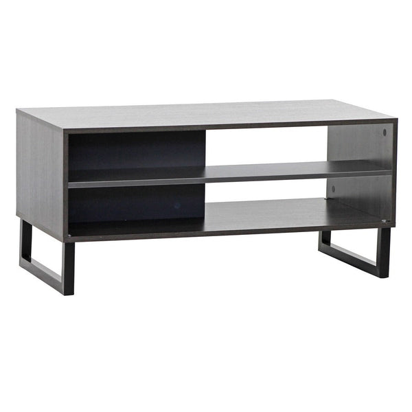 online Tavolino Basso 2 Ripiani 101x47x50 cm in Legno Olmo Scuro e Grigio