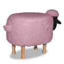 Sgabello Pouf Poggiapiedi per Bambini 63x36x42 cm Pecora Rosa Divina Home