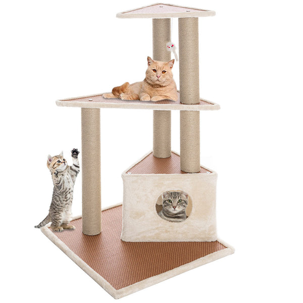 sconto Tiragraffi Albero Rifugio Graffiatoio 1 Cuccia Coperta Casa Animali Gatti Felini