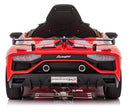 Macchina Elettrica per Bambini 12V con Licenza Lamborghini Aventador Rossa