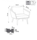 Set Salotto da Giardino Divano 2 Poltrone e Tavolino con Cuscini in Alluminio Antracite