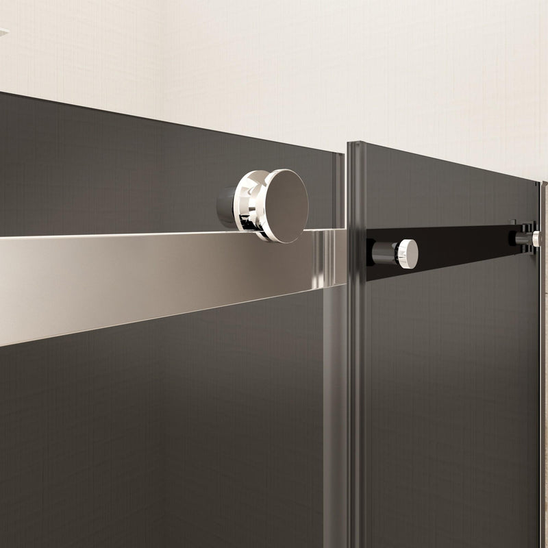 Porta Parete Doccia 1 Anta Scorrevole in Cristallo Fumè 8mm H195 Bonussi Livia Varie Misure