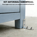 Armadio da Esterno 85x54x170 cm Capanno per Attrezzi con 2 Scaffali in Legno di Abete Grigio      