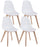 Set mit 4 Stühlen 51,5 x 46,5 x 86 cm aus weißem Kunststoff