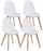 Set mit 4 Stühlen 51,5 x 46,5 x 86 cm aus weißem Kunststoff