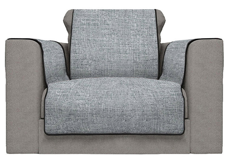 Copridivano con Copri Braccioli in Poliestere Grigio Scuro Varie Misure