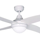 Ventilatore da Soffitto con 4 Pale e Lampada Ø122 cm 3 Velocità Sulion Fenix Bianco