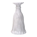 Portacandele resina nappina bianco cm Ø14xh25,6