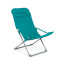 Sedia Sdraio da Giardino Canapone 92x62x98 cm Poltrona Pieghevole e Schienale Regolabile in Textilene Turchese      