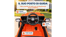 Macchina Elettrica per Bambini Licenza Jeep Wrangler Rubicon 12V con Sedili in Pelle e Telecomando Arancione 