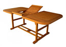 Tavolo Allungabile Rettangolare 150/200x90x74 h cm in Legno di Acacia Marrone