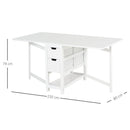 Consolle Allungabile con Cassetti 150x80x74 cm  Bianco