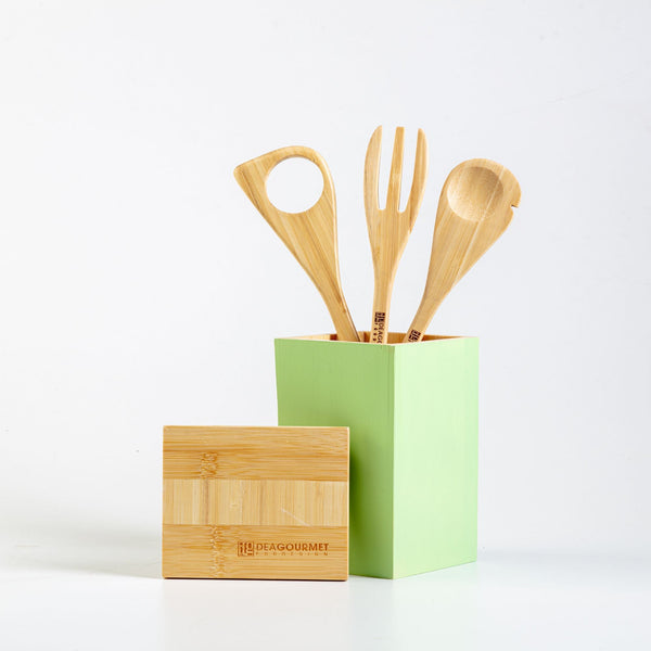 prezzo Set Cucina Verde e Legno 4 Utensili