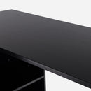 Scrivania da Ufficio ad Angolo Porta PC 117x83,5x76 cm in Legno  Nera