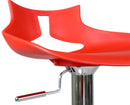 Sgabello con  Alzata a Gas e Seduta Girevole in Polipropilene Vandi Rosso